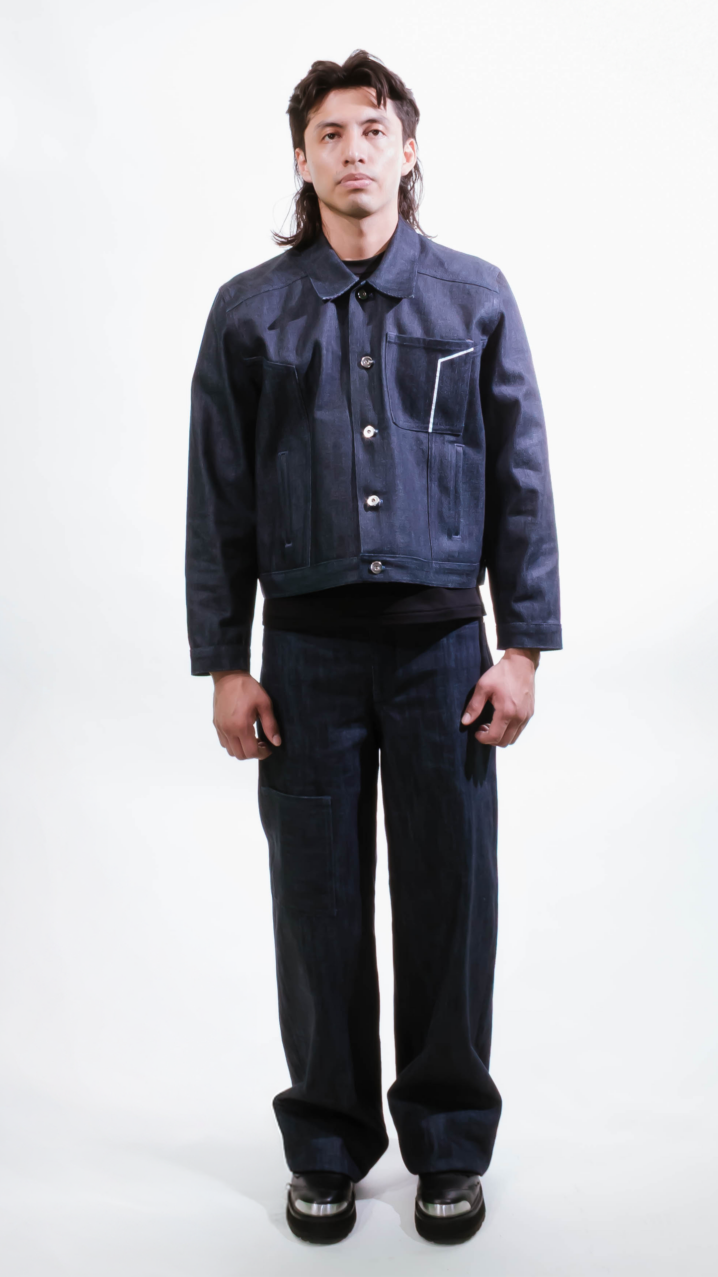 DROPPED SHOULDER SELVEDGE JACKET