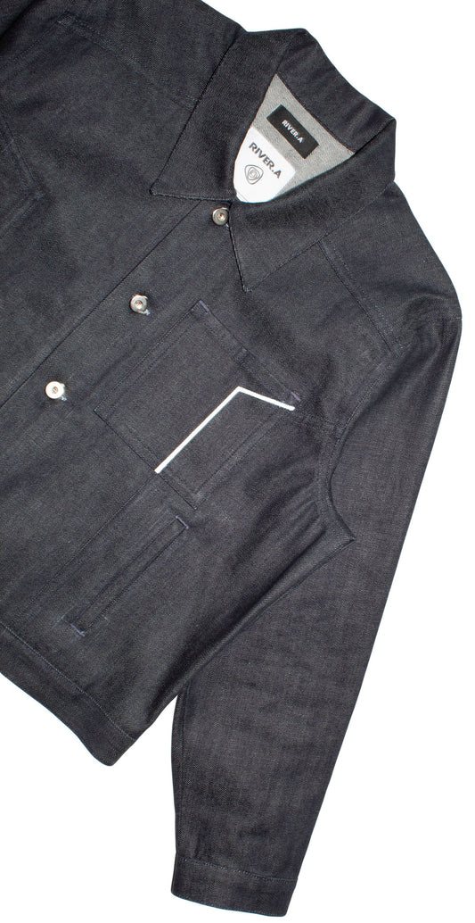 DROPPED SHOULDER SELVEDGE JACKET